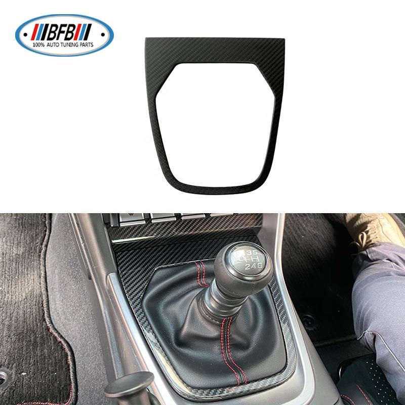 Real Carbon Fiber Gear Shift Panel Frame Trim Cover Fits Manual GR86 BRZ 2022-Up чёрный