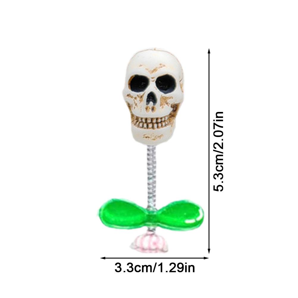 Rocking Skull Car Pendant Decoration Auto Interior Center Console Decoration Accessories Halloween Cartoon Creative Gift