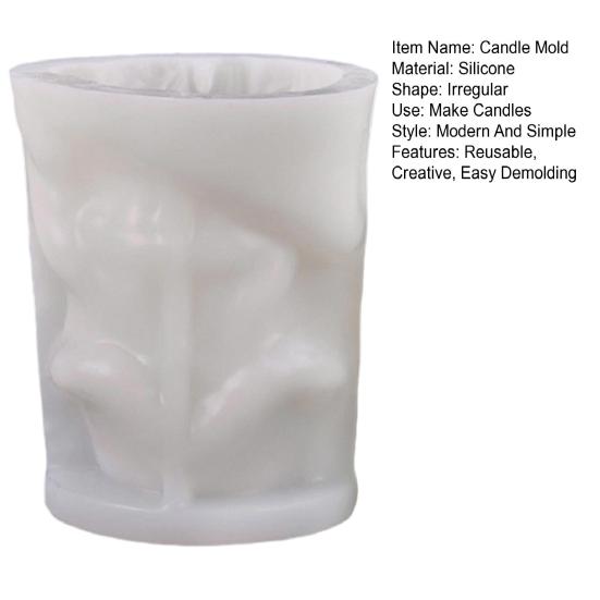 European Castle Candle Mold Silicone Soap Wax Making Mold Flexible Reusable Gypsum Concrete Mold for Home Decor Parties Weddings