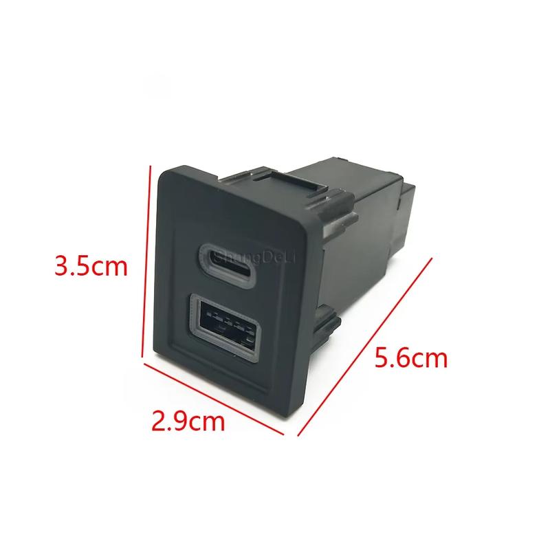 Car Charger Phone Charge USB Port Charger PD QC3.0 Car Charger Outlet Adapter Compatible For VW Multivan T5 2003-2008