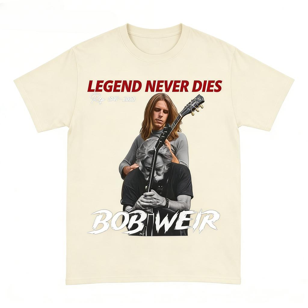 Bob Weir 19472026 Suitable for Menwomen 2026 SpringSummer New Collection of Top Bob Weir Commemorative Pure Cotton Tshirt