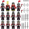 M8180  Building Block Series Red Dragon Knight Patrol Minifigures Children's Small Particlebuildingblocktoys