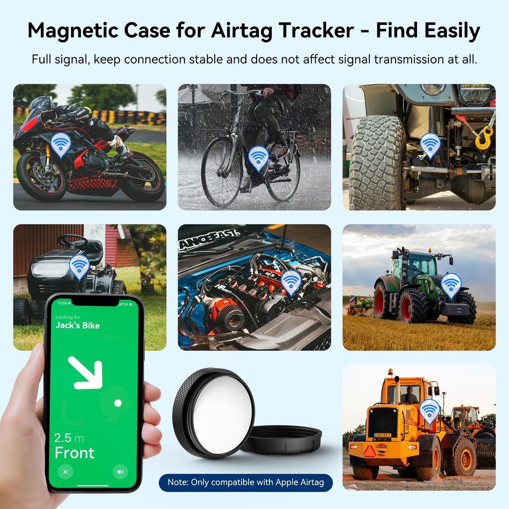 Waterproof AirTag Magnetic Holder for Apple AirTag Case | Strong