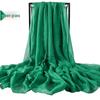 Foulard in Chiffon di Seta Monocolore Extra Lungo 3m x 2.3m: Protezione Solare e Sciarpa Asciugamano da Spiaggia da Viaggio