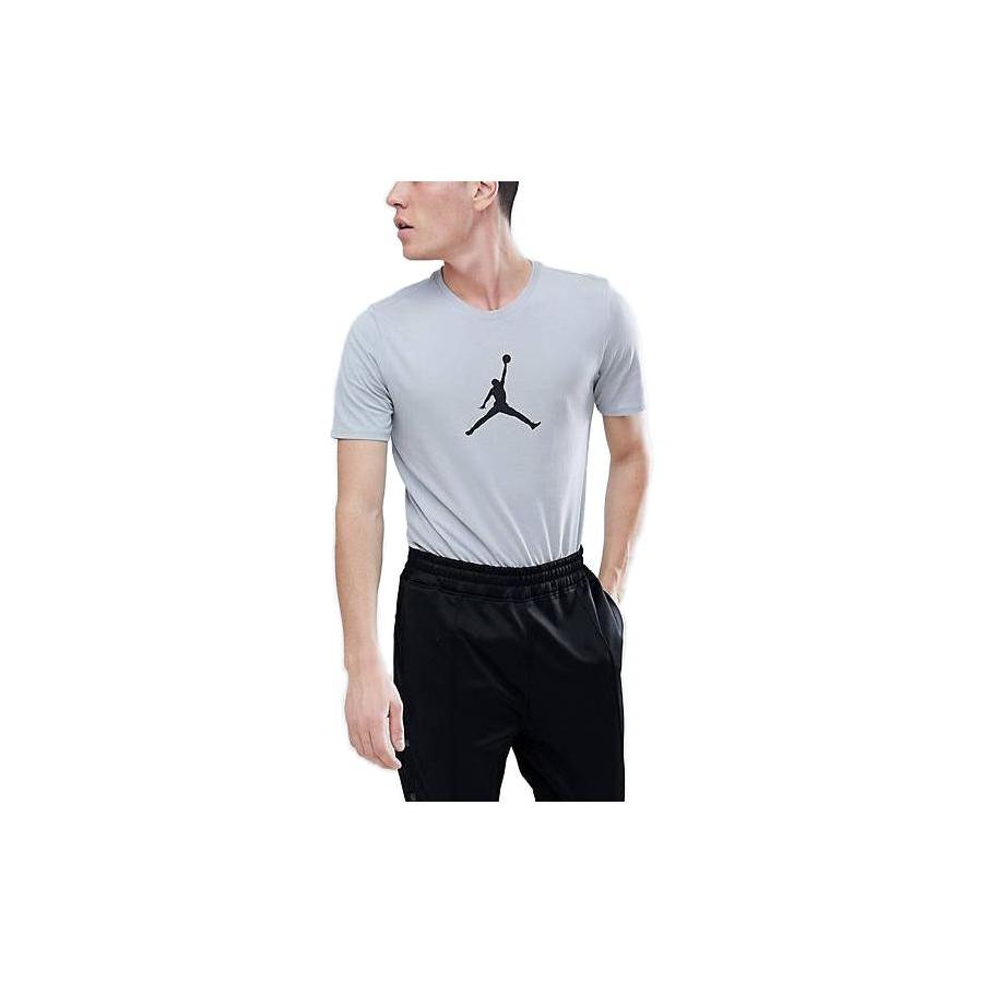 Jordan T Shirts Men s Gray Crew Neck Moderate Straight Fit 925602-012 S