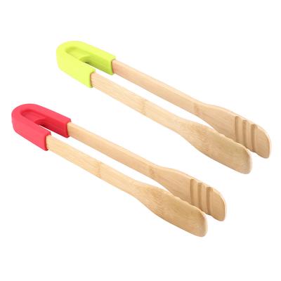 Wooden BBQ Clip Buffet Food Tongs Bread Steak Kitchen Clamp Serving Tool