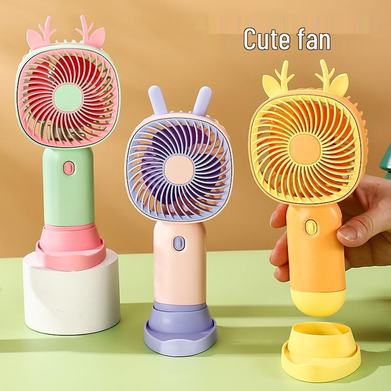 Southeast Asia Mini Cartoon USB Rechargeable Handheld/Desk Fan