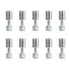 10 Pcs 1 2in Straight Air Conditioning Beadlock Aluminium AC Splicer Hose Fitting for Car Truck Engineering Vehicles