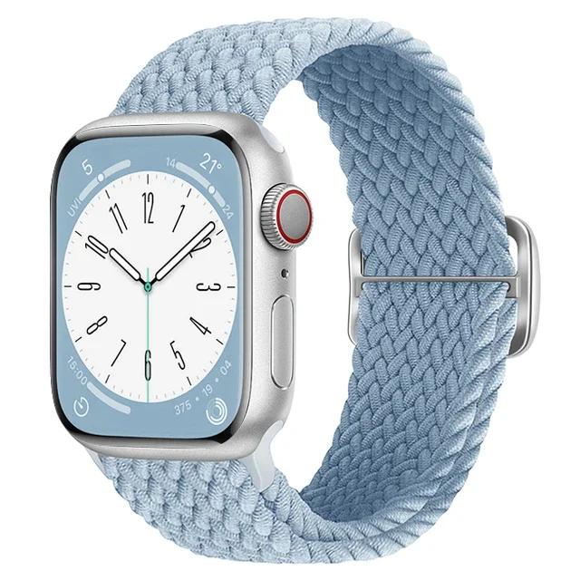 Braided Solo Loop For Apple Watch Ultra Band 40mm 44mm 41mm 38mm 49mm 45mm Elastic Nylon Bracelet iWatch Series 9 8 7 3 Se Strap
