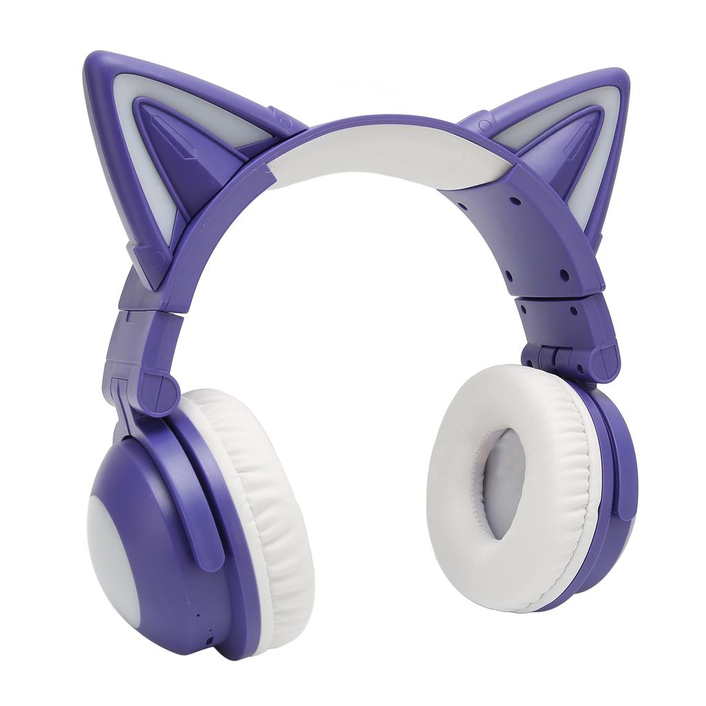 Cat Ear Bluetooth Headset Stereo Cute High Sensitivity Built In Mic Adjustable LED Kids Headset