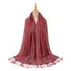 Hot-selling cashew fringed jacquard polyester long towel air-conditioned room with warm women's shawl scarf