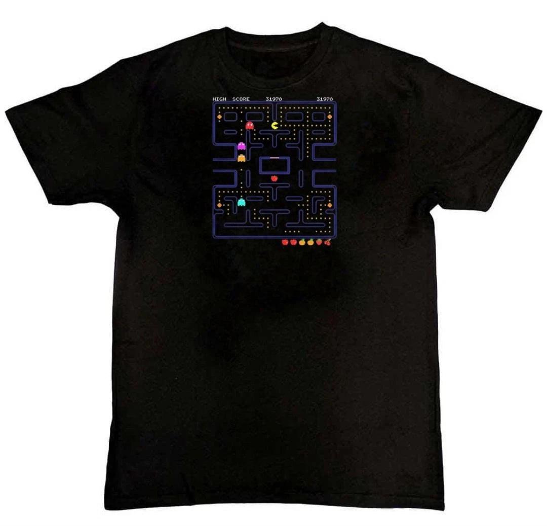 Men s and Women s T-shirts Retro Gaming Inspired By Pac-Man Graphic Print Mens T-Shirt S M L XL 2 3 4 XL S