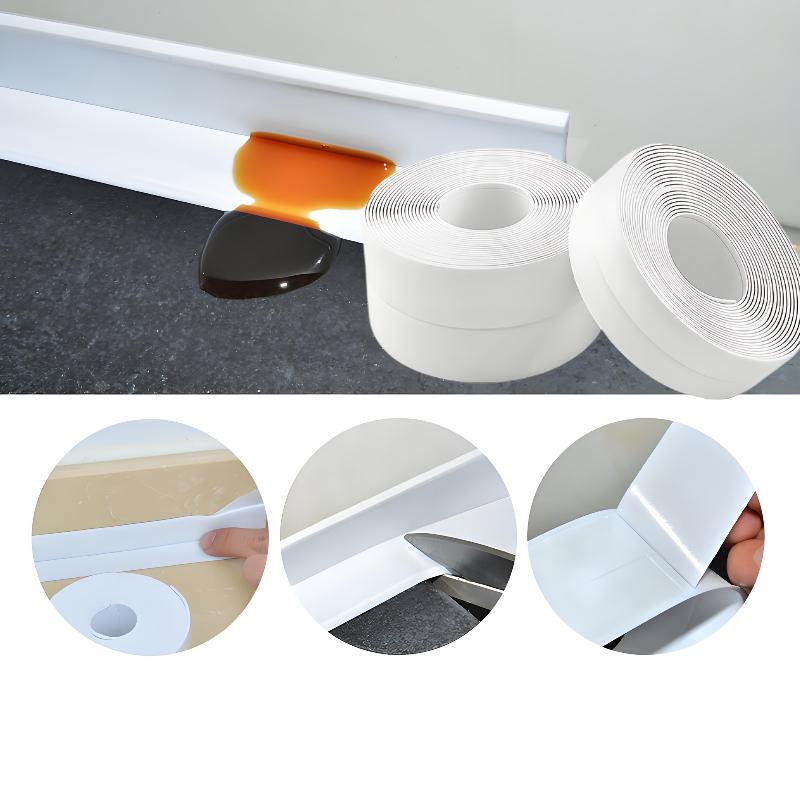 Bathroom Waterproof Wall Tape Bathroom Kitchen Adhesive Tape Contour Tapes Cardboard Sealing Strip Shower Sink Bath Caulk Tapes