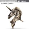 2 Stück 3D Metall Antikes Kriegspferd Abzeichen Aufkleber Tier Einhorn Emblem Aufkleber Auto Automobil Styling Zubehör