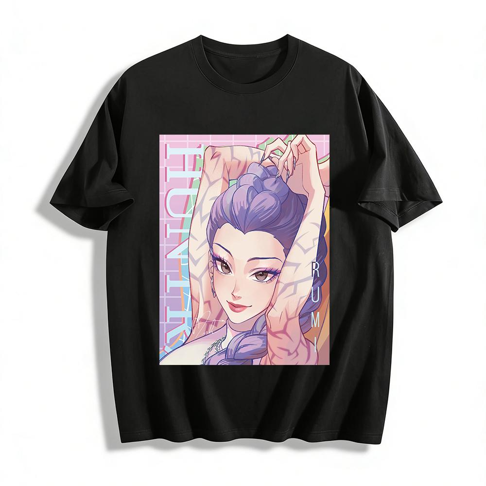 

Camilla Print Short Sleeve T-Shirt Retro American Style Casual Loose Crewneck Unisex Trendy Top Pure cotton T-shirt XXS