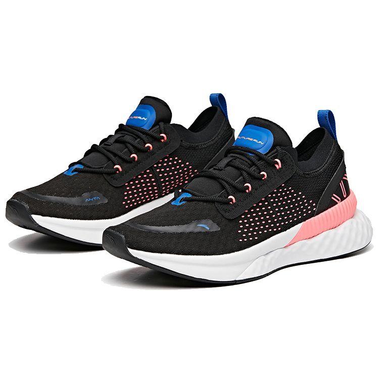 Anta Fashion Low-Top Running Shoes Women sneaker Black Pink White 12935551-1