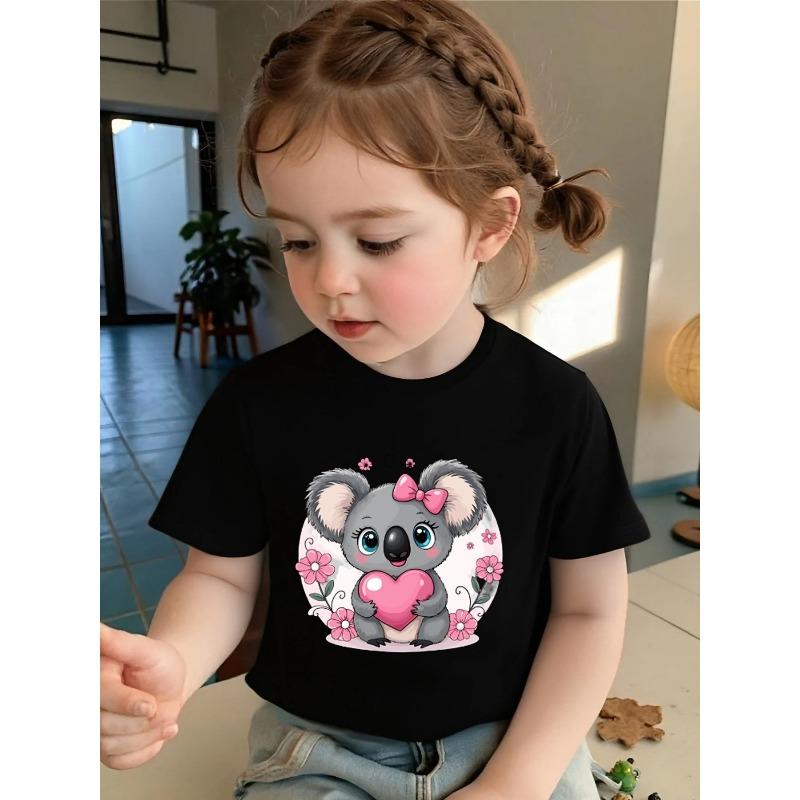 European Sizes Girls Short Sleeve T-Shirt, Soft And Comfortable Daily Wear, Suitable for Home, Outdoor And Sports Activities, Comfy And Breathable
