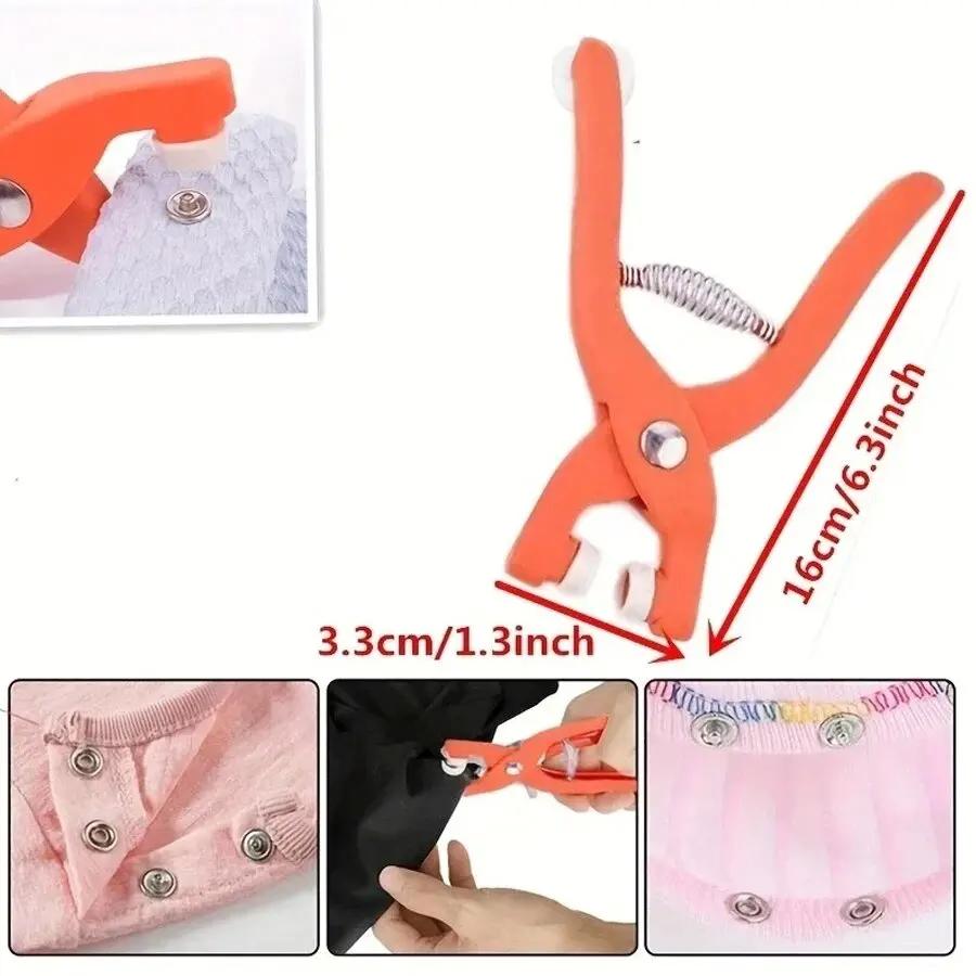 Buckle Rivet Buttons Metal Pliers Snap Button Claw Set Rivet Buckle Installation Tool Kit Hand Pressure Plier