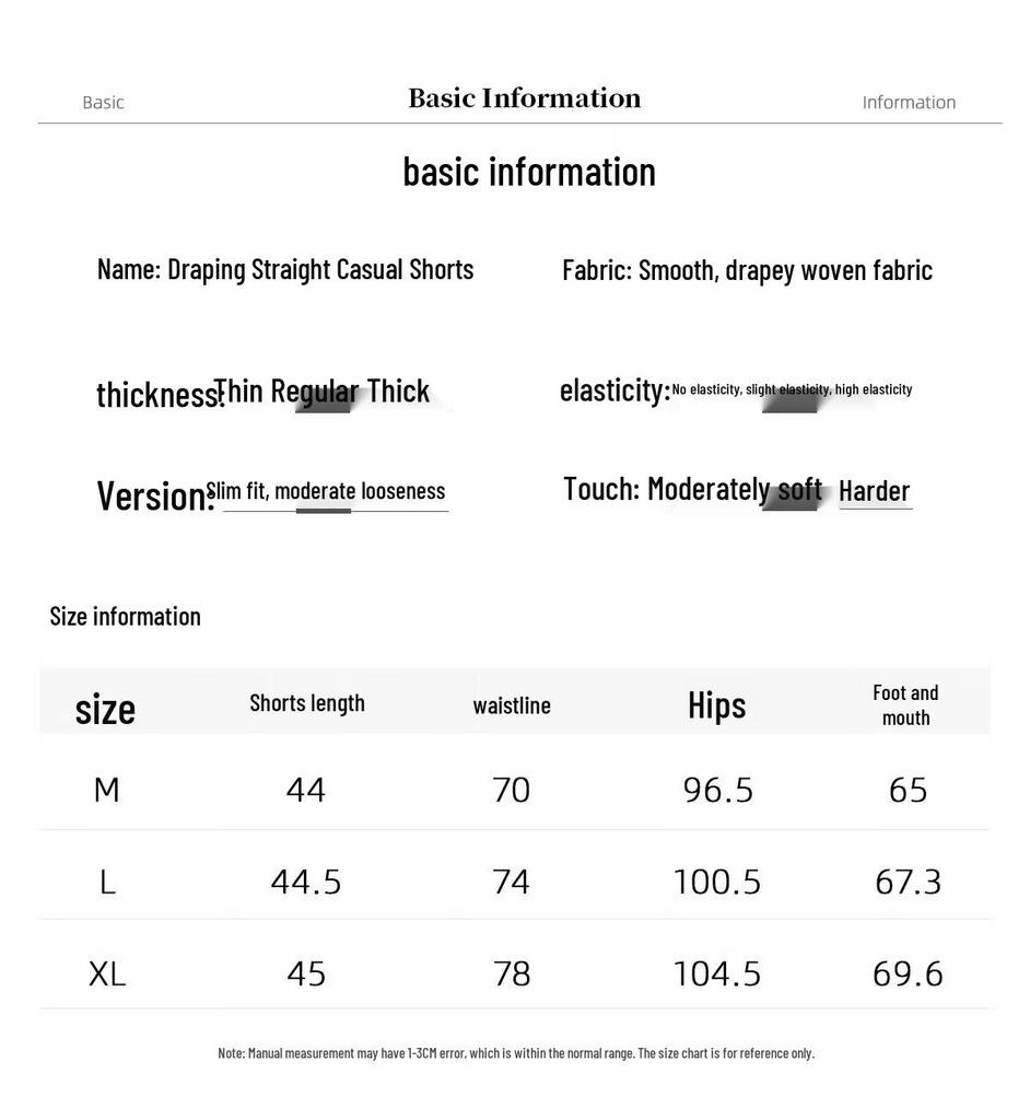 Women's High-Waist Draped Summer Suit Shorts