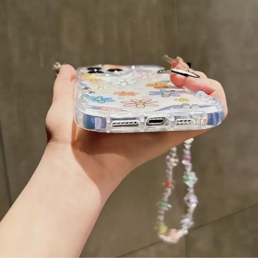 Bracelet Color Flower for Iphone17promax Mobile Phone Case Apple 16/14pro Foreign Trade 13/12/15