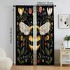 2 pcs   versatile polyester transparent curtains for home decoration Charming Bee for use in bedrooms and living rooms