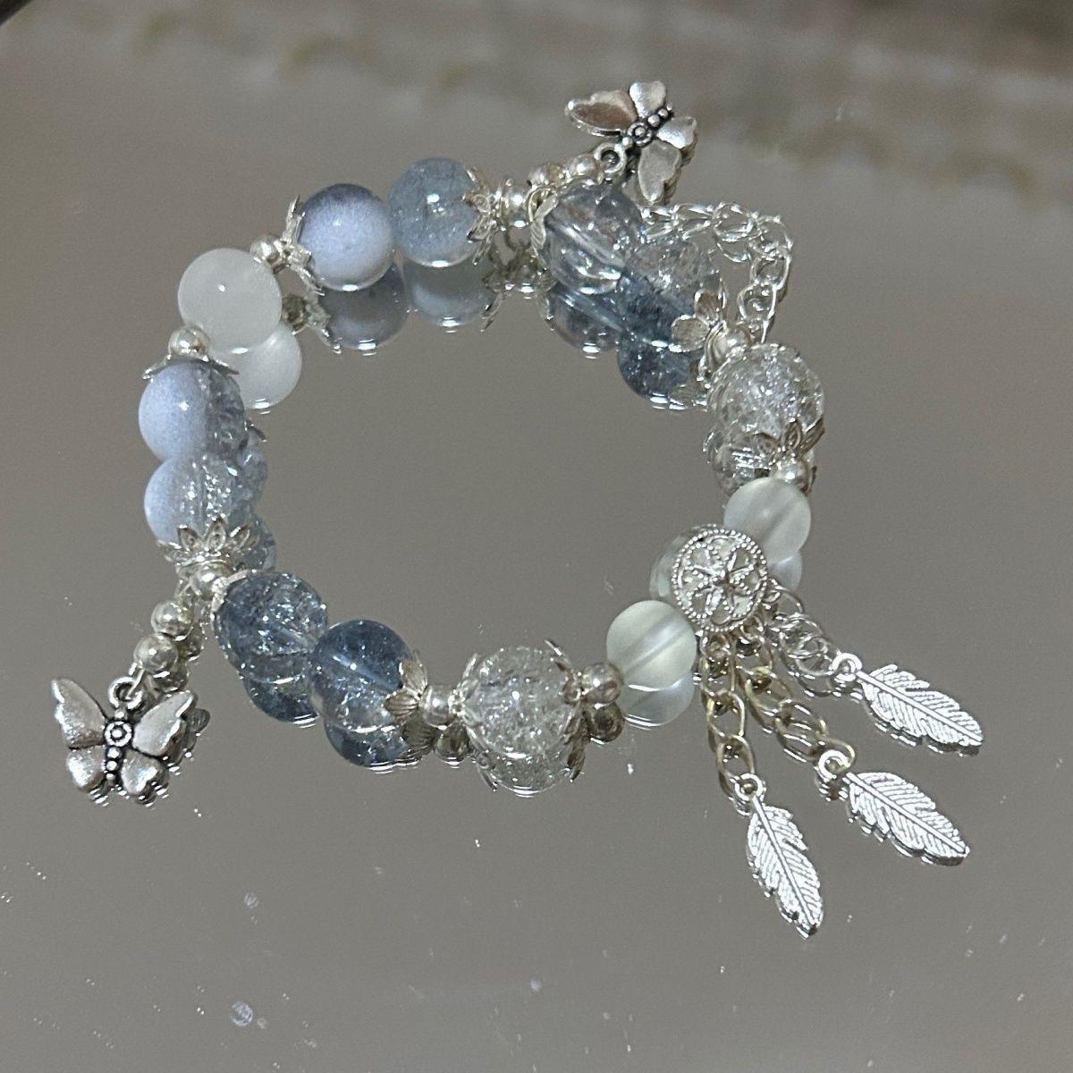 

Женский темно-синий градиентный браслет с бусинами: Дизайн высокой ценности и универсальный подарок