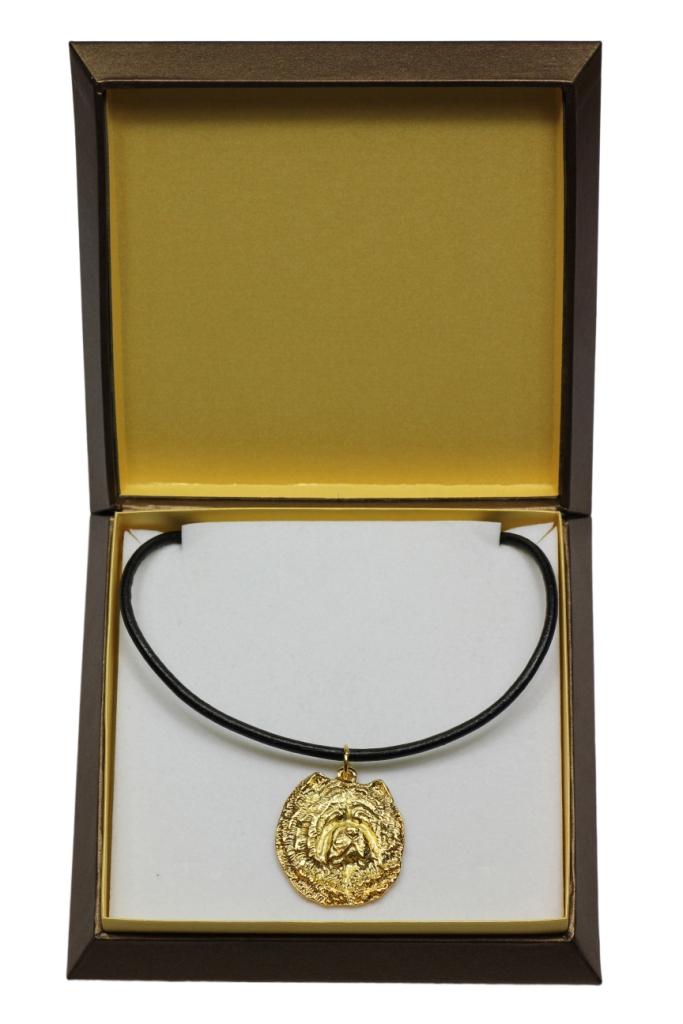 

Chow Chow - Dog necklace in gift box, gold-plated pendant for dog fan, striking jewellery by Art-Dog