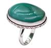 Green Onyx Natural Gemstone Antique Silver Plated Ring US Size-9 R 684