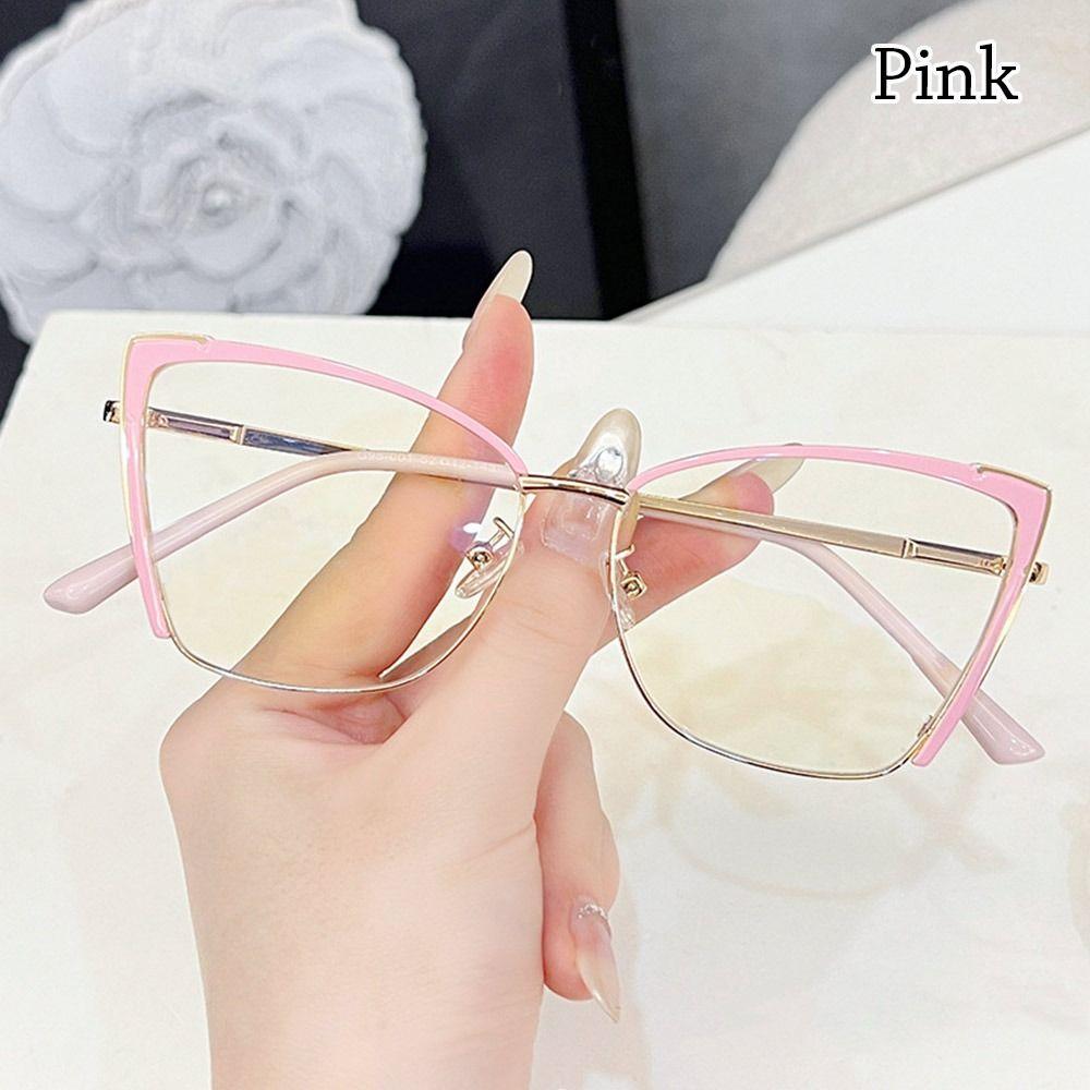 Luxury Cat Eye Anti-Blue Light Glasses Women Men Retro Square Half Frame Optical Computer Reading Eyeglasses Designers Spectacle