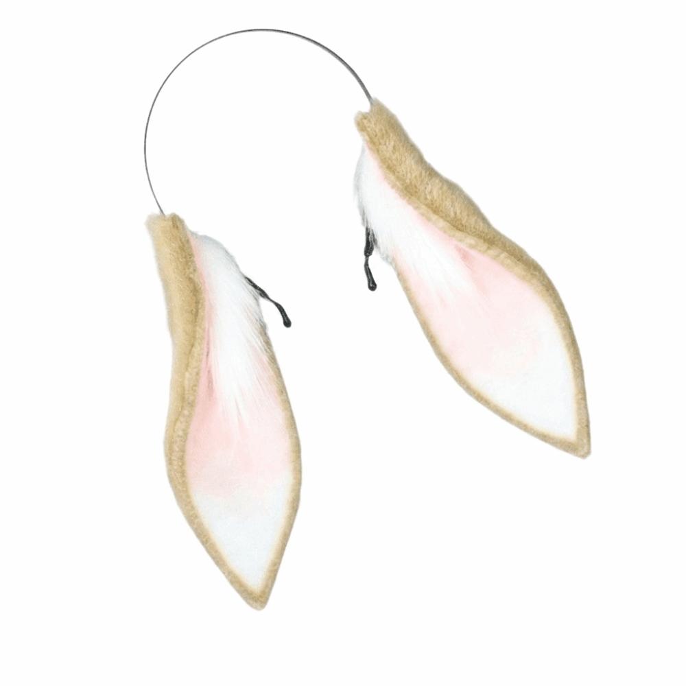 Soft Rabbit Ears Hair Hoop Faux Fur Plush Headwear Fashion Bunny Ears Headband Cosplay