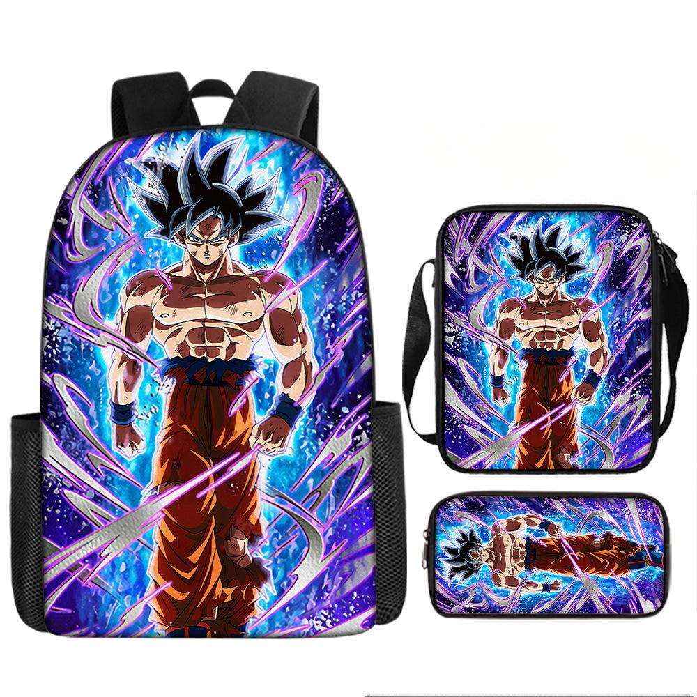 Primary And Secondary School Students Dragonball Schoolbag Three-Piece Cartoon Animation Backpack