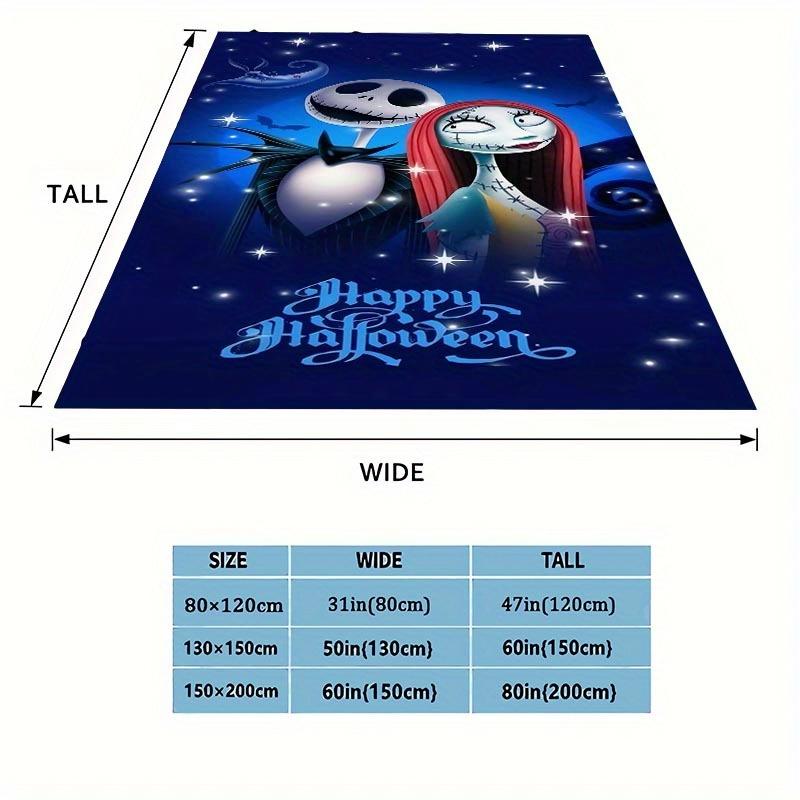 1pc The Nightmare Before Christmas Printing Blanket - Soft, All-Season Throw for Living Room, Bedroom,Personalized Gift with Adorable Cartoon Design