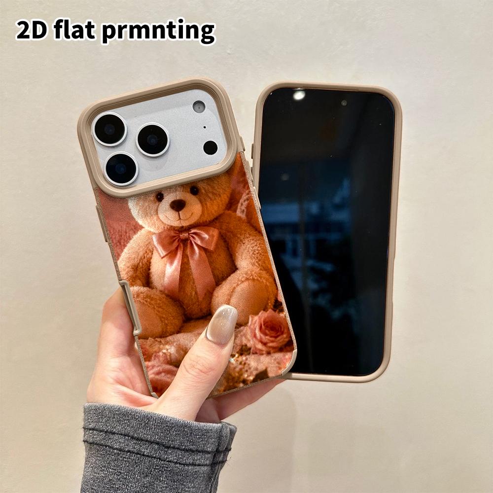 Phone Case: 2D Flat Lambskin Suitable for iPhone 18, 17, 16, 15, 14, 13 Pro Film Protective Case, Cute and Shy, Christmas and Halloween Gift