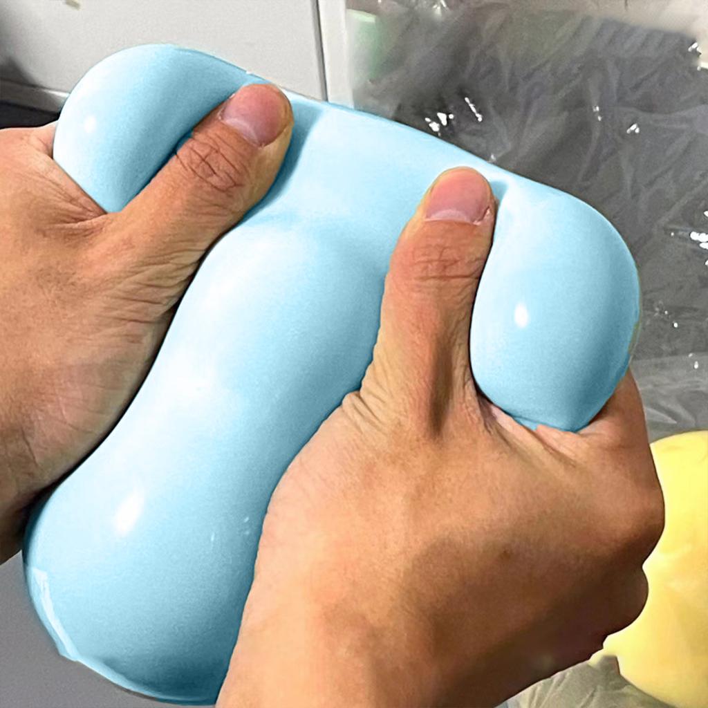 10cm Large Flowing Cheese Ball Stress Relief Toy Soft and Squishy TPR Material for Relaxation