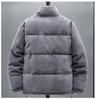 Men's Winter Corduroy Stand-Collar Cotton-Padded Jacket - Youthful, Loose Fit, Thickened for Warmth