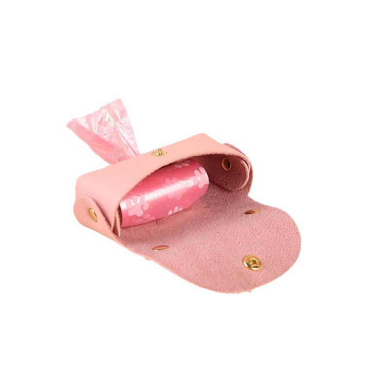 1 buc Suport elegant pentru saci de excremente pentru animale de companie, din piele ecologică, cu dispenser pentru saci de câine, organizator portabil pentru saci de excremente de câine, accesorii pentru animale de companie