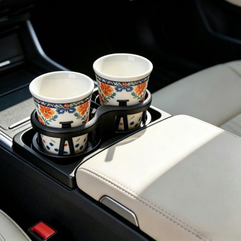Car Cup Holder Expander 2-In-1 Dual Cup Holder Adapter Adjustable Car Drink Holder Organizer Auto Interior Accessories