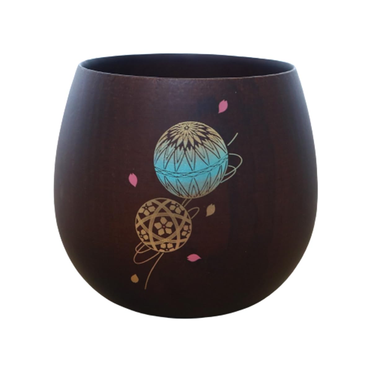 

Чашка Деревянная чайная чашка Темно-коричневая Темари x 220 мл Текущая модель J-kitchens 7.2 8.2 см