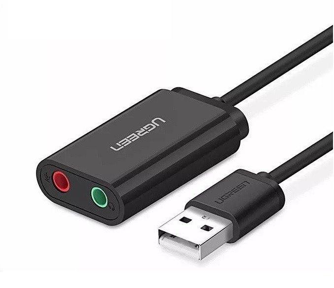 Zewnętrzna Karta Dźwiękowa Usb Ugreen   Us205 15Cm (Czarny)