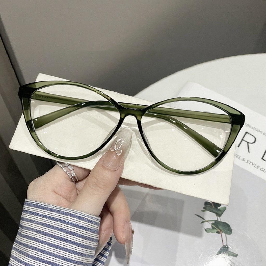 Japanese Retro Cat-Eye Black Frame Sunglasses with Prescription & Anti-Blue Light Options