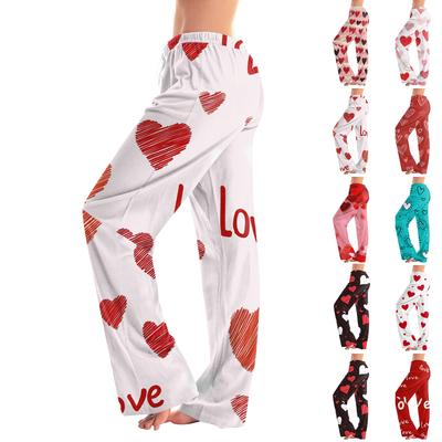 Women's Drawstring  Printed Casual Pants