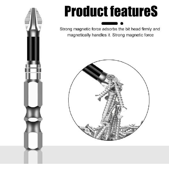 High Magnetic Screwdriver Drill Bit Set, 2025 New Magnetic Screwdriver Bits, Universal Anti Slip Magnetic Electric Screwdriver Set Suitable for Home
