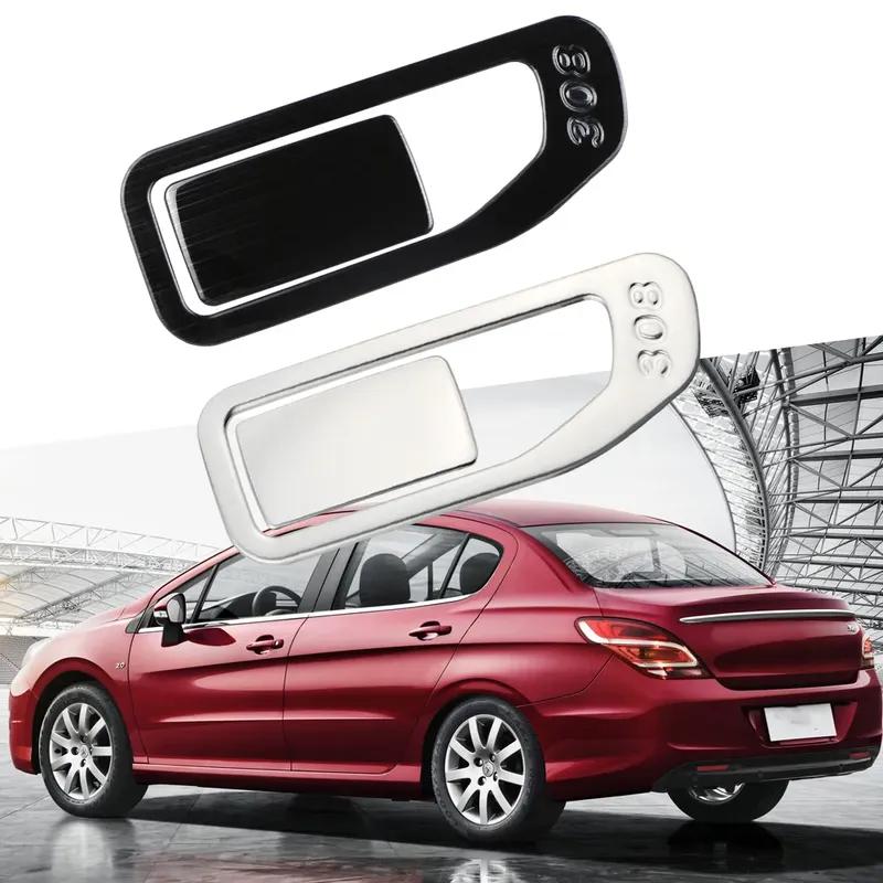 LHD Car Golvebox Cover Sticker Trim 1 Set for Peugeot 308 Stainless Steel Car Interior Modification Accessory