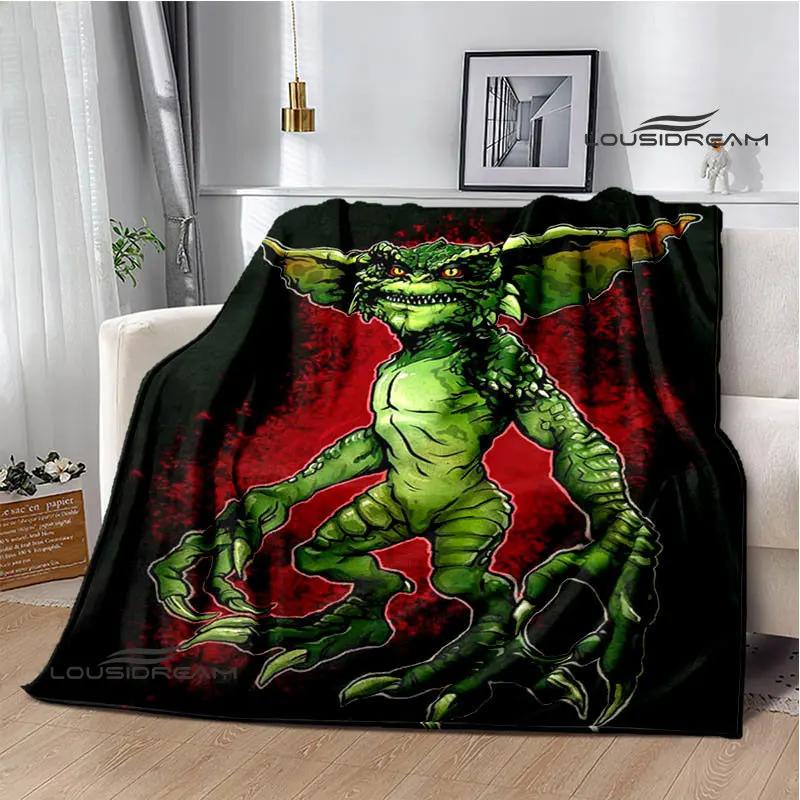 Gremlins cartoon printing blanket children's warm blanket flannel soft and comfortable blanket home travel blanket birthday gift