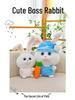 Weißes Kaninchen Plüschtier - Secret Life of Pets Puppe, Kinder-Weihnachtsgeschenk für Mädchen