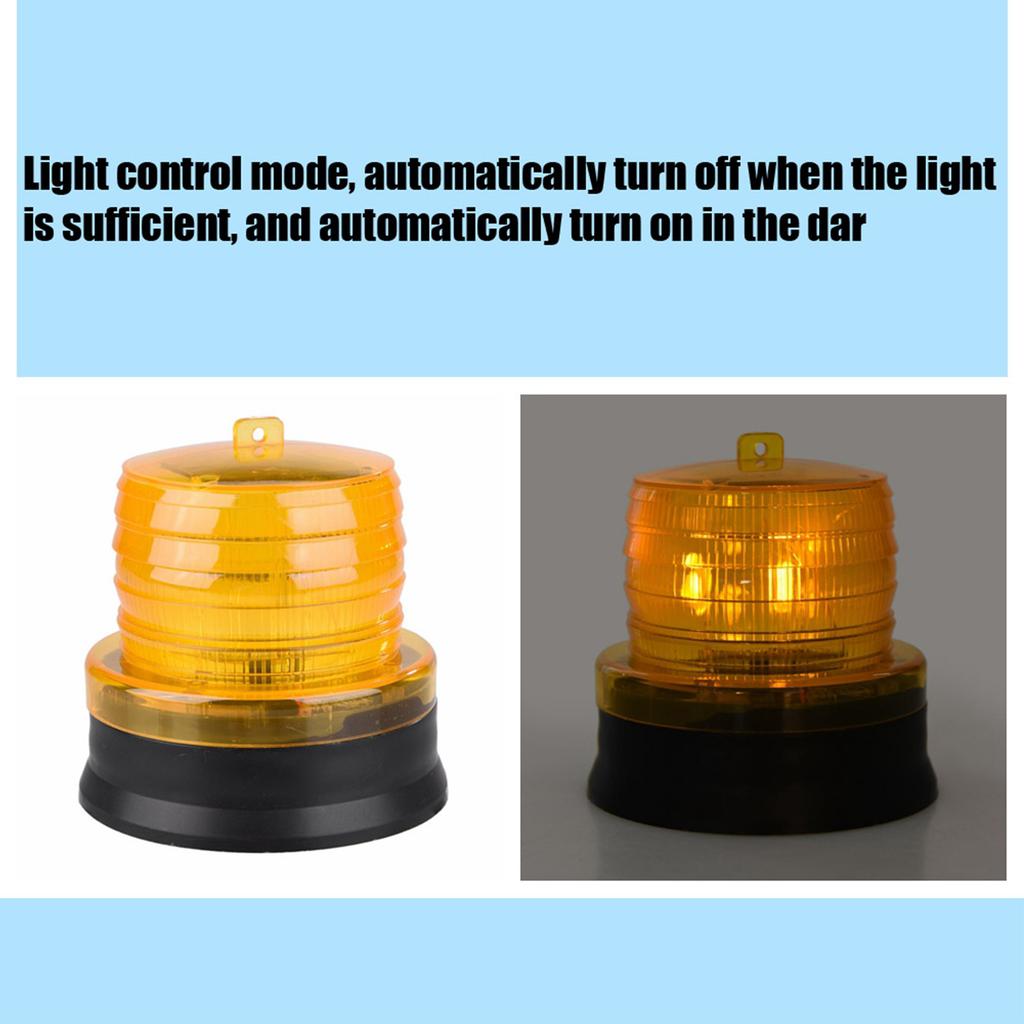 Emergency LED Warning Light Solar Flashing Strobe Beacon 2V Car Auto Safety Signal Lamp Hazard Warning Light Portable Beacon