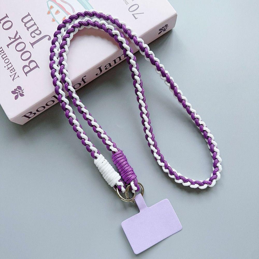 Nylon Braided Phone Lanyard Anti-lost Crossbody Hanging Rope  Phone Charm Accessories