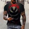 Year Of The Snake Pattern T Shirt For Men Cool Animal 3D Printed Short Sleeve Tops Summer Casual Round Neck Loose Tee Shirts