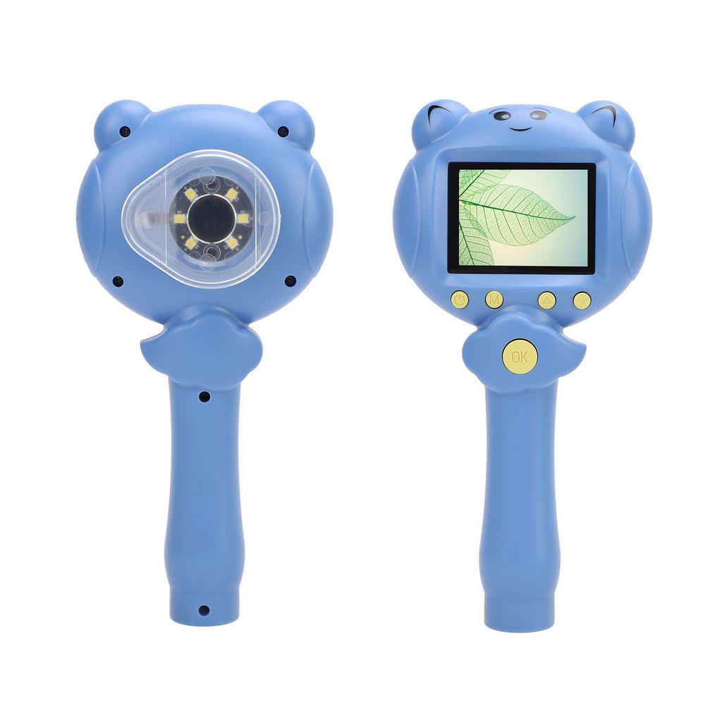 Kids Handheld Microscope 2.5K 48MP Portable 2inch Screen 8X Zoom Digital Microscope for Educational Science