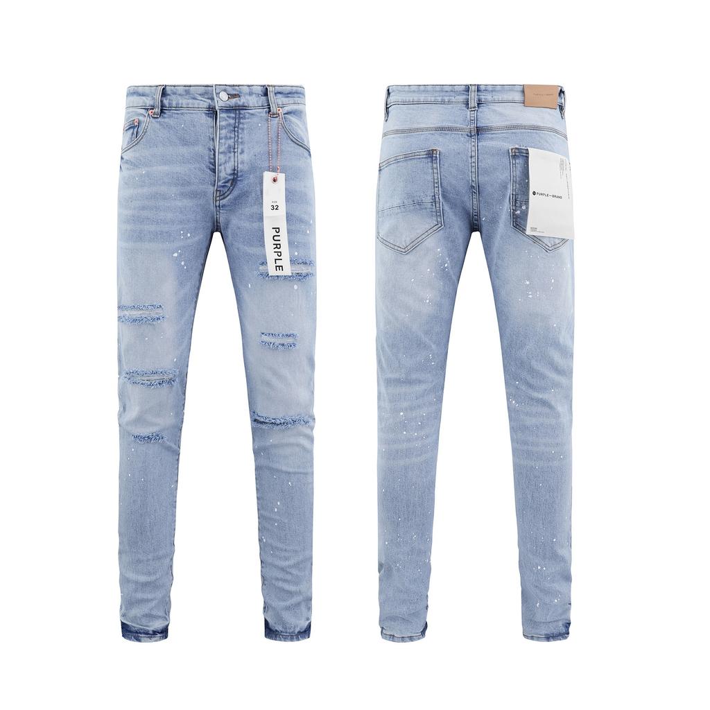 ZYLLO Retro Streetwear Men's Jeans New Trendy Low Rise Skinny Denim Pants Slim-Fit Trousers